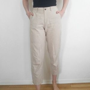 uniqlo linen tapered pants